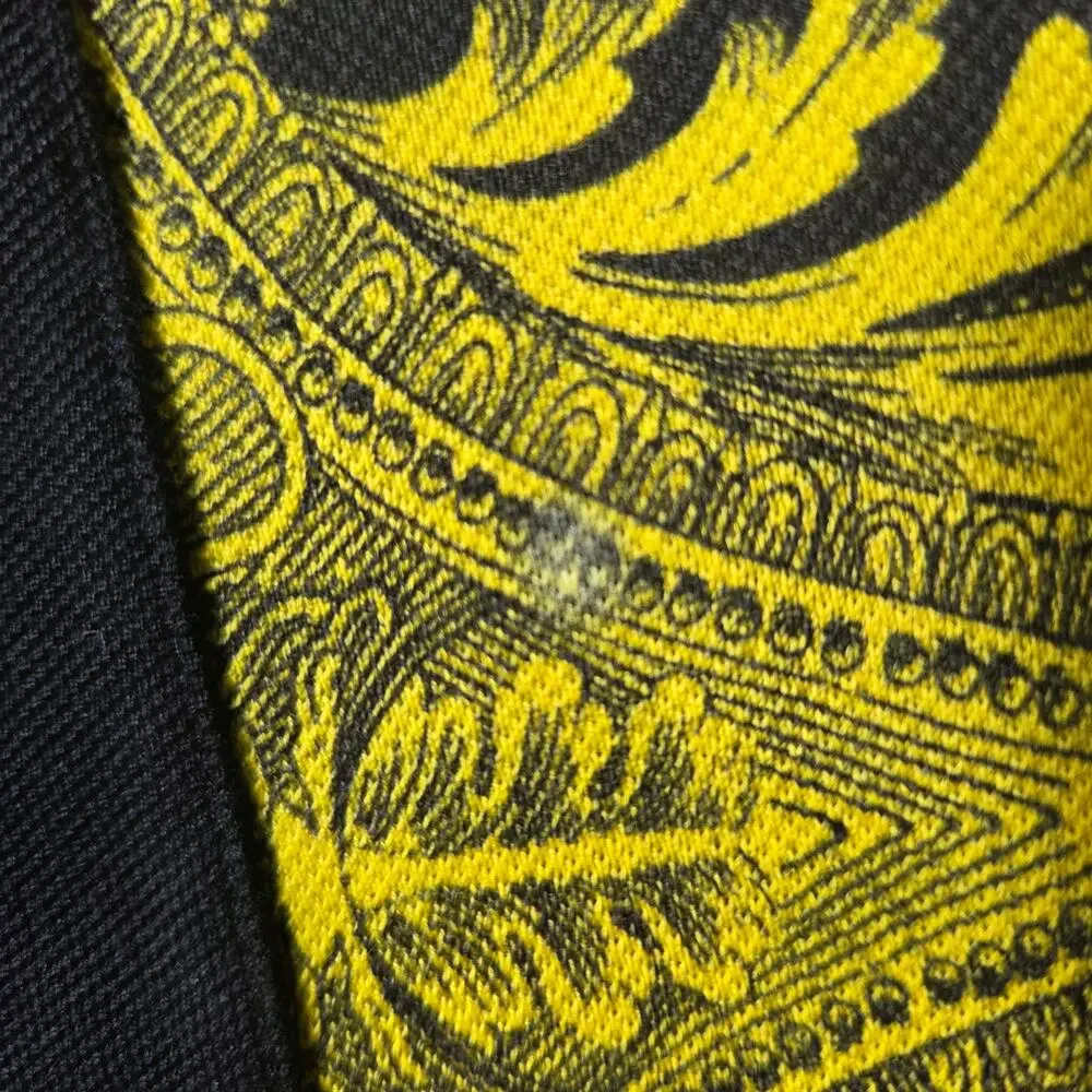 Versace Gianni Versace Barocco Istante Patchwork Polo Shirt Black/Yellow